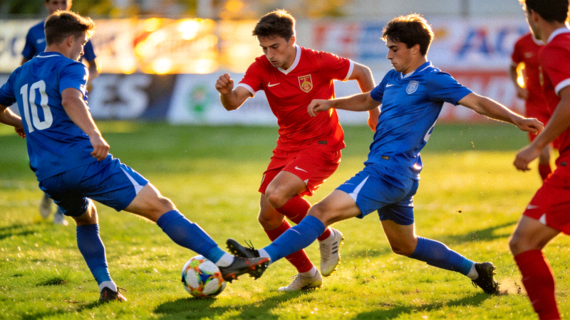 世界杯最新比赛精彩瞬间：球员在绿茵场上激烈拼抢